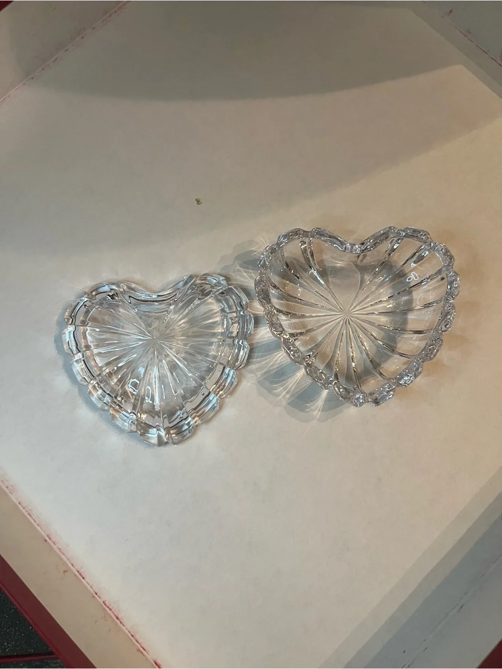 Mikasa Romantic Jewel crystal heart trinket dish/box